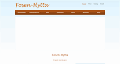 Desktop Screenshot of fosen-hytta.no